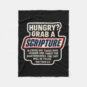 Funny Christian Scripture Bible Verse Quote Matthe Fleece Blanket