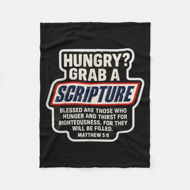 Funny Christian Scripture Bible Verse Quote Matthe Fleece Blanket (Front)