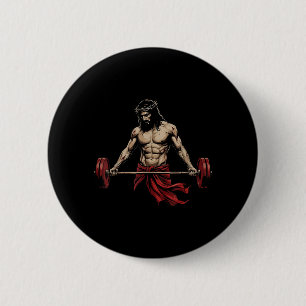 Funny Christian Workout Gym Jesus The Government 6 Cm Round Badge