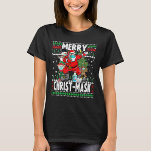 Funny Christmas 2020 Dabbing Santa Snowman Elf T-Shirt