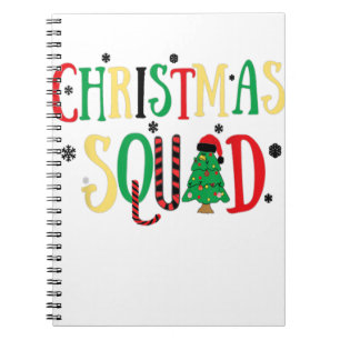 Funny Christmas 2022 Matching Family Squad Santa E Notebook