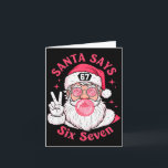 Funny Christmas 67 Meme Brain Rot Santa Claus Xmas Card<br><div class="desc">Funny Christmas 67 Meme Brain Rot Santa Claus Xmas Girls Tee</div>