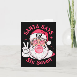 Funny Christmas 67 Meme Brain Rot Santa Claus Xmas Card