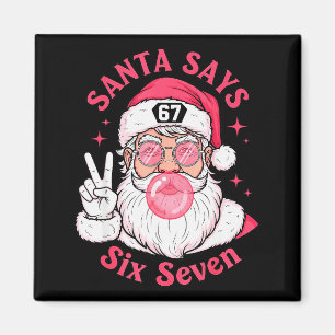 Funny Christmas 67 Meme Brain Rot Santa Claus Xmas Magnet