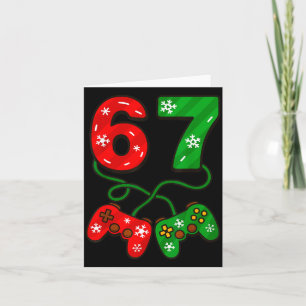 Funny Christmas 67 Meme Six Seven Video Games Game Card