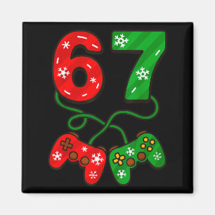 Funny Christmas 67 Meme Six Seven Video Games Game Magnet