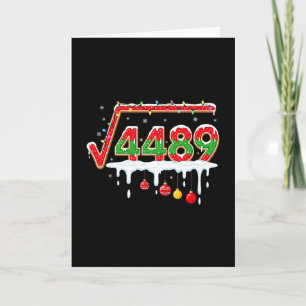 Funny Christmas 67 Meme Square Root 4489 Slang Mat Card