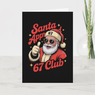 Funny Christmas 67 Santa - Retro Santa Approved 67 Card