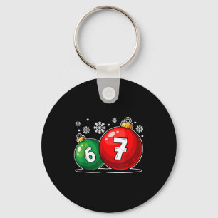 Funny Christmas 67 Six Seven Meme Gen Alpha Slang  Key Ring