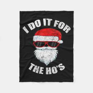 Funny Christmas Adult Naughty Dirty Pajama, Ho Pj, Fleece Blanket