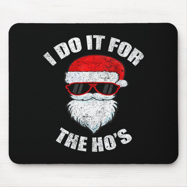 Funny Christmas Adult Naughty Dirty Pajama, Ho Pj, Mouse Pad (Front)