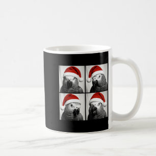 Funny Christmas African G Parrot Santa Photo Booth Coffee Mug