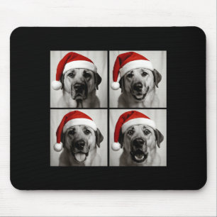 Funny Christmas Anatolian Shepherd Santa Dog Photo Mouse Pad