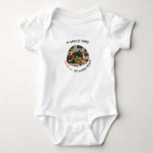 funny Christmas and babies Baby Bodysuit