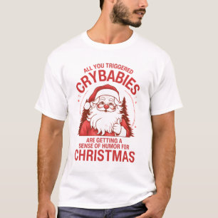 Funny Christmas Anti Woke Santa Claus T-Shirt