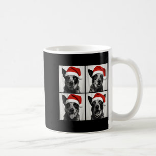 Funny Christmas Australian Cattle Dog Santa Photo  Coffee Mug