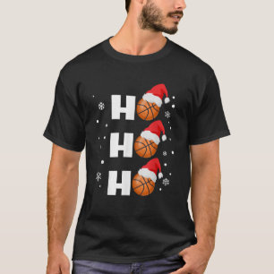 Funny Christmas Basketball Player Ho Ho Ho Sports T-Shirt