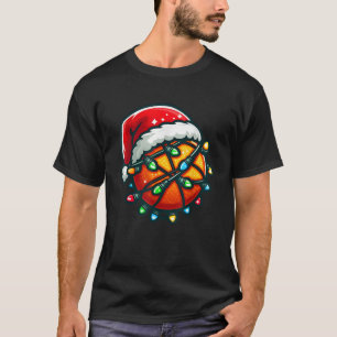 Funny Christmas Basketball Santa Hat Wrapped in Xm T-Shirt