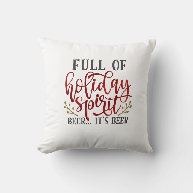 Funny Christmas Beer Cushion (Front)