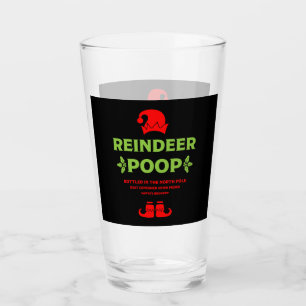Funny Christmas Beer Labels Glass