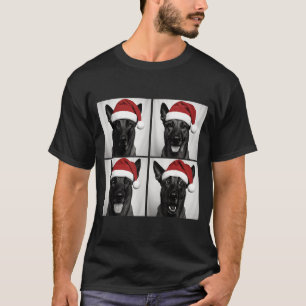 Funny Christmas Belgian Malinois Santa Dog Lover P T-Shirt