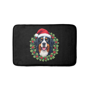 Funny Christmas Bernese Mountain Dog Tank Top Bath Mat