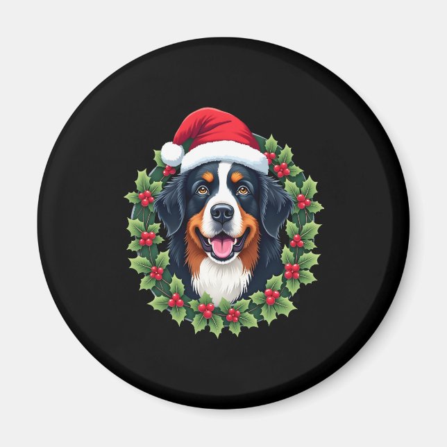 Funny Christmas Bernese Mountain Dog Tank Top Magnet (Front)