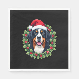 Funny Christmas Bernese Mountain Dog Tank Top Napkin