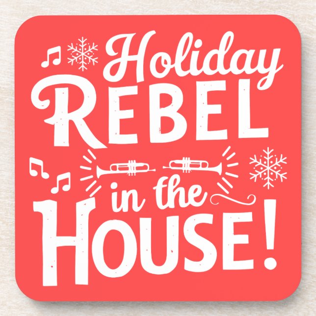 Funny Christmas Beverage Coaster (Front)