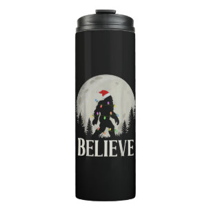 Funny Christmas Bigfoot Santa Moon Sasquatch Thermal Tumbler