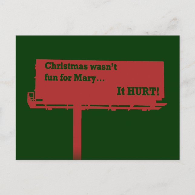 Funny Christmas Billboard postcard (Front)