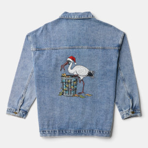 Funny Christmas Bin Chicken T-Shirt Denim Jacket
