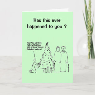 Funny Christmas Birthday Card