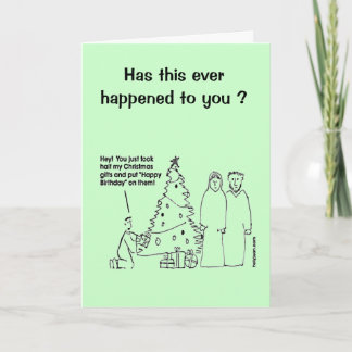 Funny Christmas Birthday Card