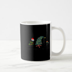 Funny Christmas Black Cat Overstimulated But Festi Coffee Mug