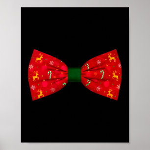 Funny Christmas Bow Tie Holiday Party Costume Tank Poster