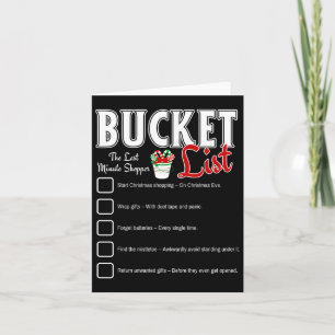 Funny Christmas Bucket List Design Xmas Holiday Hu Card