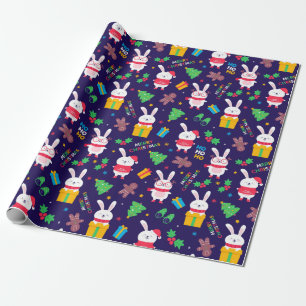 Funny Christmas Bunnies Wrapping Paper