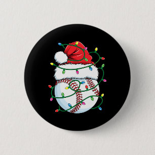 Funny Christmas Bysebyll Santa Hat Men Boys Xmas L 6 Cm Round Badge
