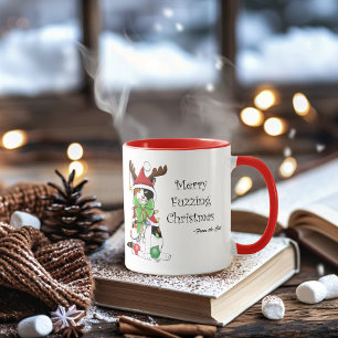 Funny Christmas Calico Cat Mug