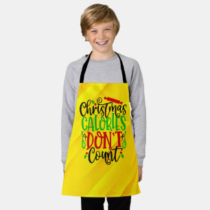Funny Christmas Calories Don’t Count Design Apron