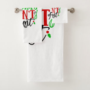 Funny Christmas Calories Don’t Count Design Bath Towel Set