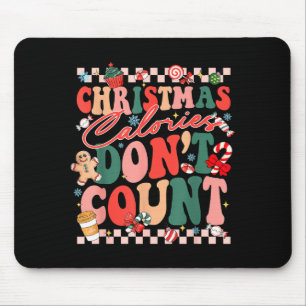 Funny Christmas Calories Don't Count Xmas Cookie  Mouse Pad