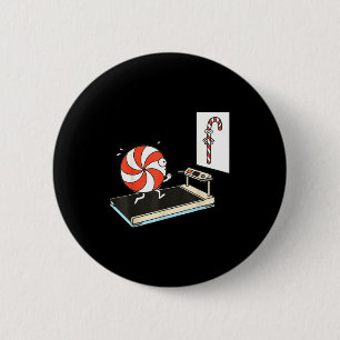 Funny Christmas Candy Cane Peppermint Candy Humor 6 Cm Round Badge