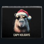 Funny Christmas Capy Holidays Xmas Capybara  Calendar<br><div class="desc">Funny Christmas Capy Holidays Xmas Capybara</div>