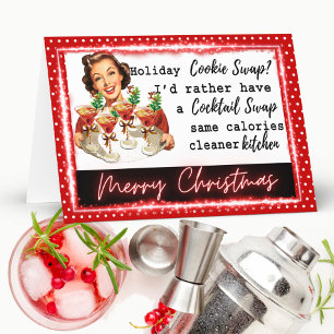 Funny Christmas Card Best Friend "Cookie Swap"