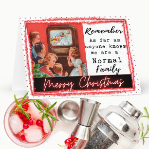 Funny Christmas Card Best Friend "Normal Family"