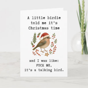 Funny Christmas Card, Cheeky Holiday Greeting Card