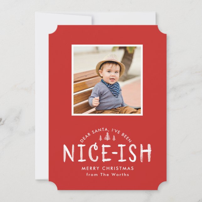 Funny Christmas Card for Square Photos (Front)