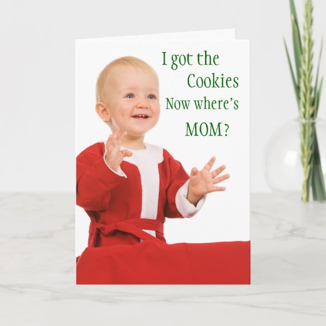 Funny Christmas card from the baby (Front)